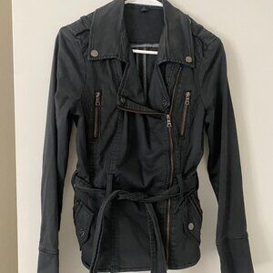 Anthropologie Marrakech Moto Zip Jacket black S
